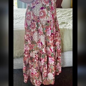 Petal & Pup pink floral maxi Skirt